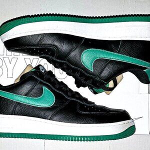 BRAND NEW IN BOX AF1 NIKE BY YOU BLACK W/GREEN SWOOSH PHILADELPHIA EAGLES SZ 9.5